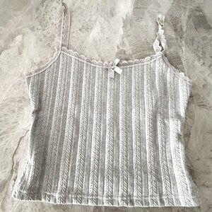 Ardene Summer Going Out Soild Lace Soild  ྀི Detail Cable Cami Top